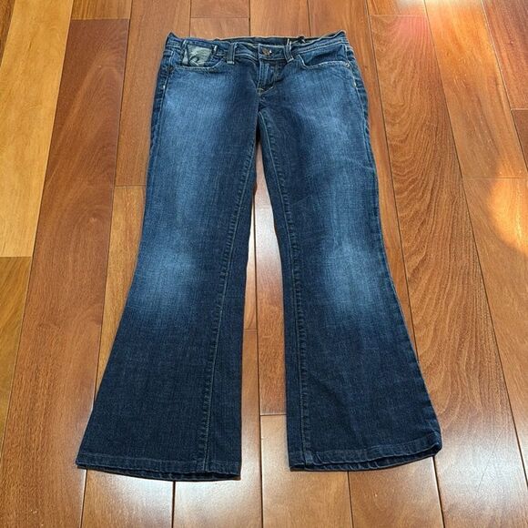 Citizens Of Humanity 'Paloma 088 Stretch Low Waist Blue Flare Wide Leg Jeans 27 - Picture 2 of 14